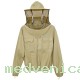 Куртка пчеловода с лицевой сеткой, ЛЮКС (саржа бежевая) 