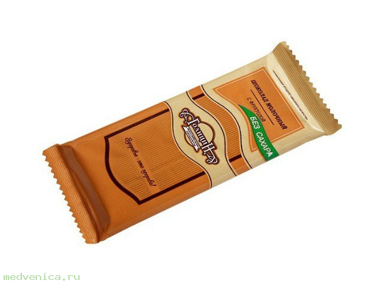 Шоколад Голицин молочный с добавл орехом на фруктозе, 60гр.