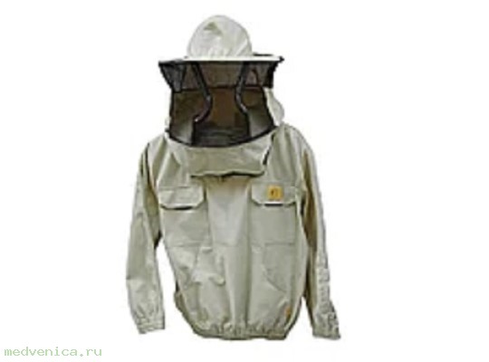 Куртка пчеловода (куртка на молнии с отстег. сеткой, двунитка) эк.плюс р. 48-62