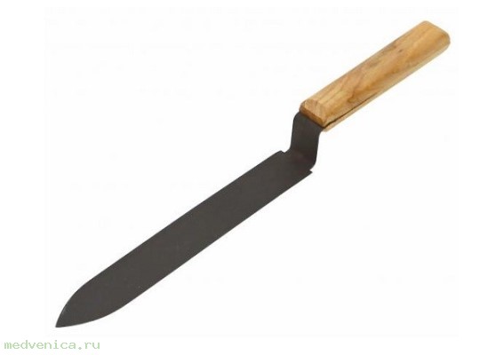Нож пасечный 250мм (сталь 9хс, ручка дерево)